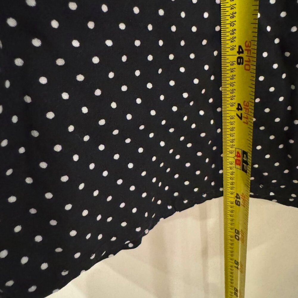 Zara Front Cut Out Polka Dot Front Slit Midi Black and White Dress - medium - Picture 7 of 10